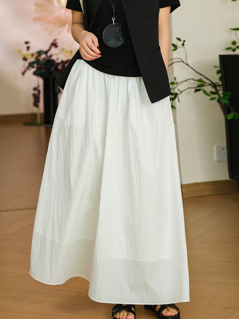 Women Summer Casual Dual-side Cotton Skirt