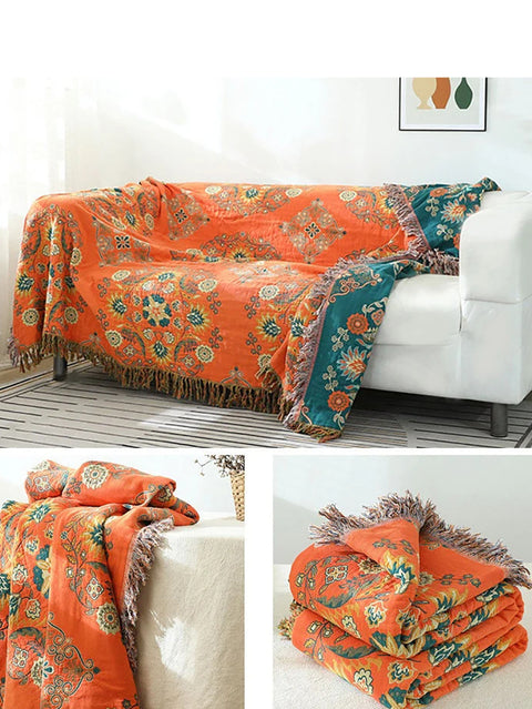 Cotton Queen Bedcover Sofa Blanket